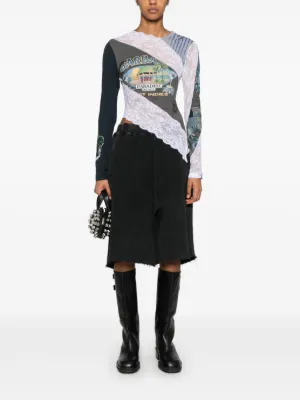 【DOLCE&GABBANA】ドレープ ディテール アシンメトリー スカート DOLCE&GABBANA】ドレープ ディテール アシンメトリー スカート