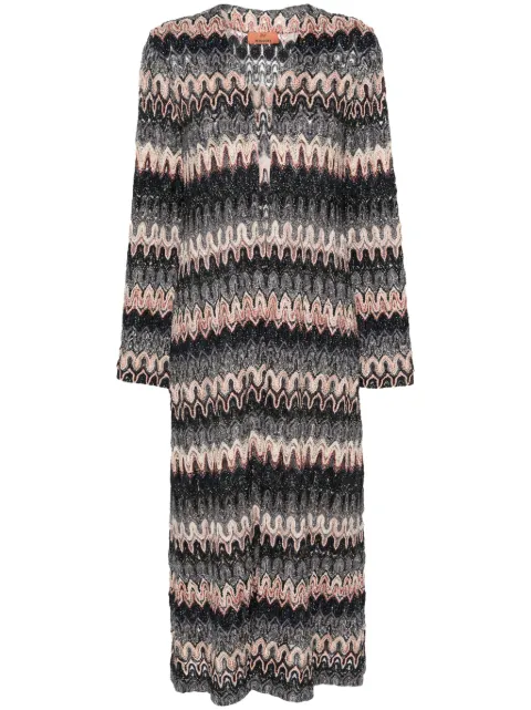 Missoni zigzag metallic long cardigan