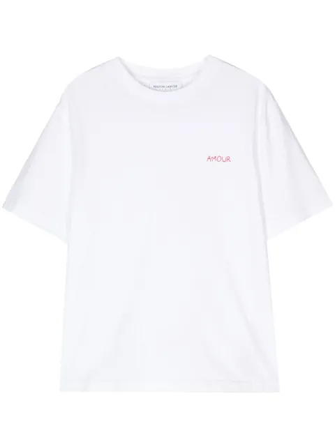 Maison Labiche تيشيرت قطن بتطريز كتابة