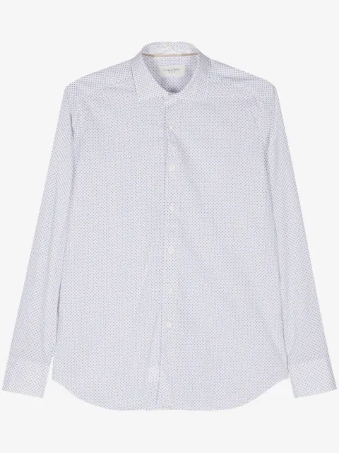Tintoria Mattei geometric-print cotton-blend shirt