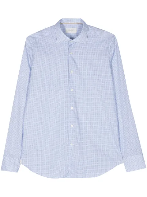 Tintoria Mattei geometric-print cotton-blend shirt