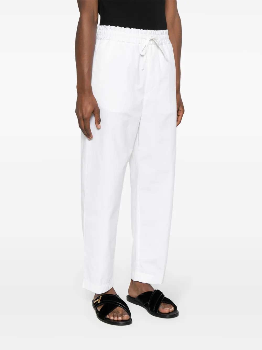 Lardini Broek met toelopende pijpen Wit