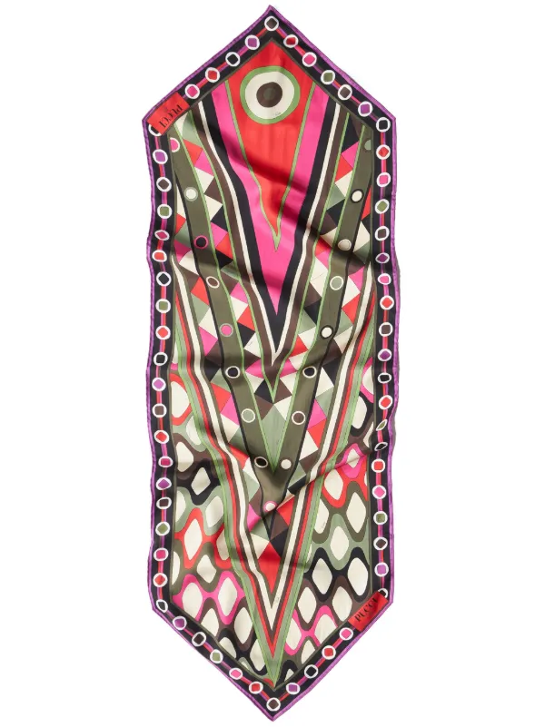PUCCI Vivara-print silk twill scarf