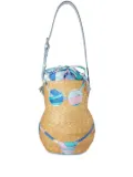 PUCCI Puccinella straw bucket bag - Neutrals