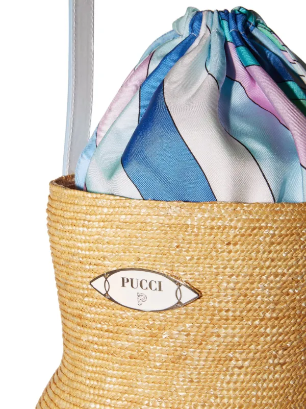 PUCCI Puccinella Straw Bucket Bag | Neutrals | FARFETCH
