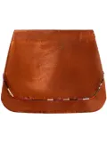 PUCCI contrast-trim leather-effect miniskirt - Brown