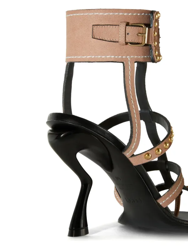 PUCCI Sandali Emilia Con Borchie Marrone FARFETCH IT