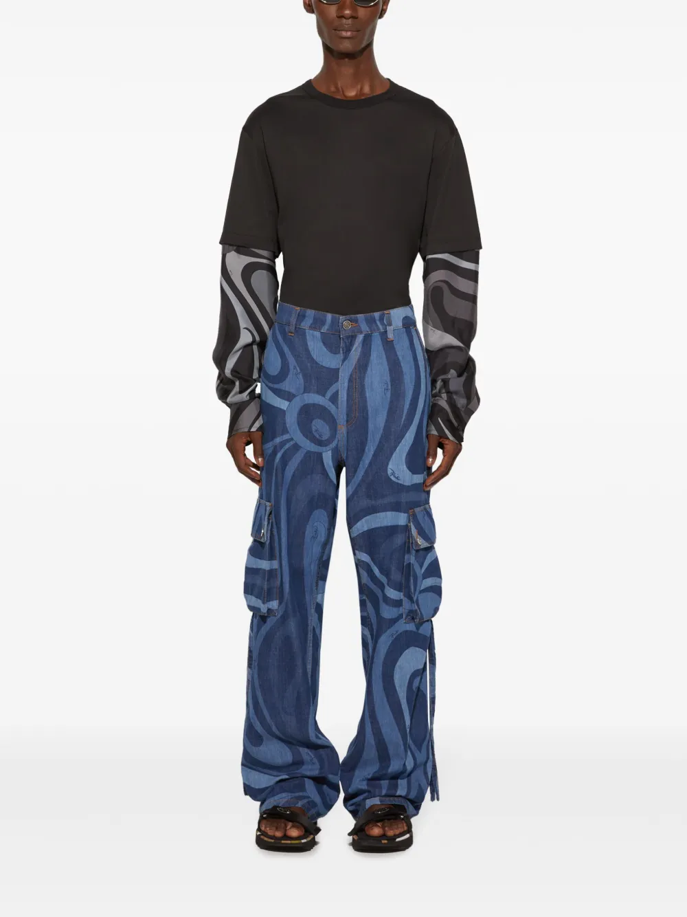PUCCI Jeans met print - Blauw