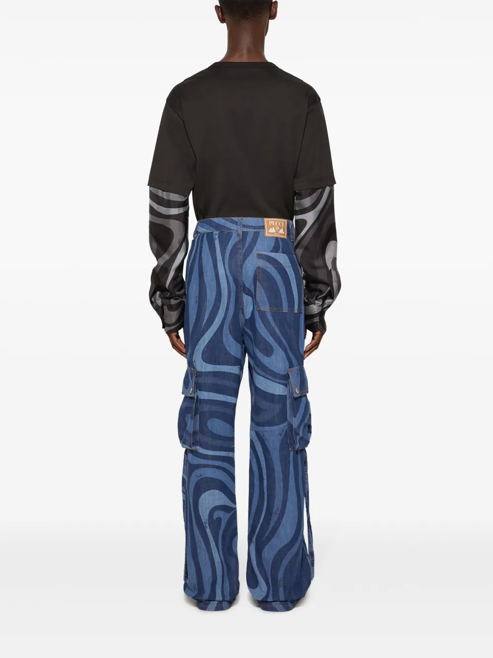 PUCCI Jeans met print Blauw