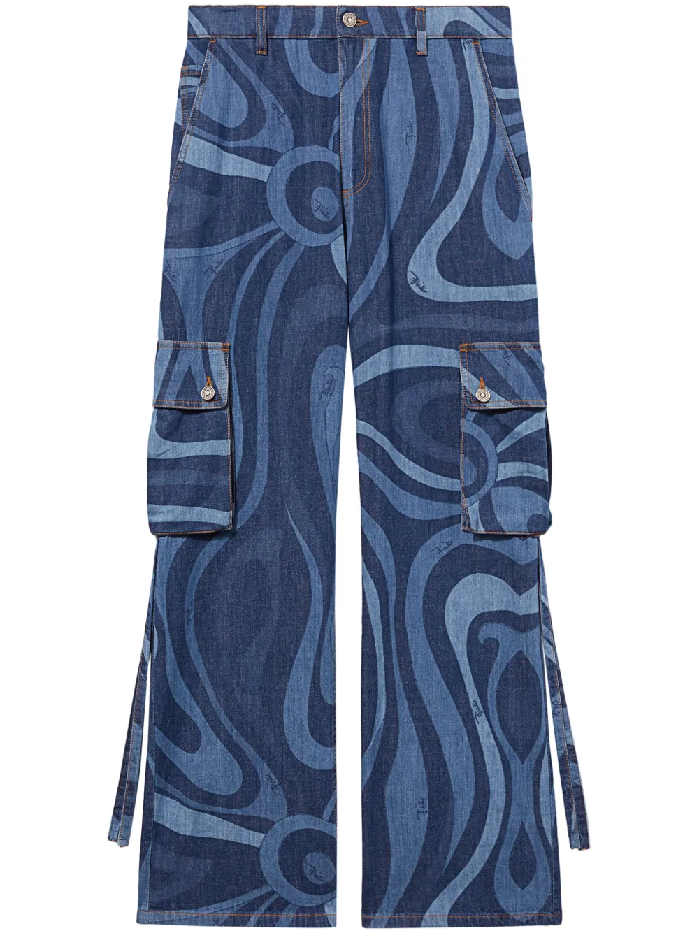 PUCCI Marmo-print cargo jeans | Blue | Image 1