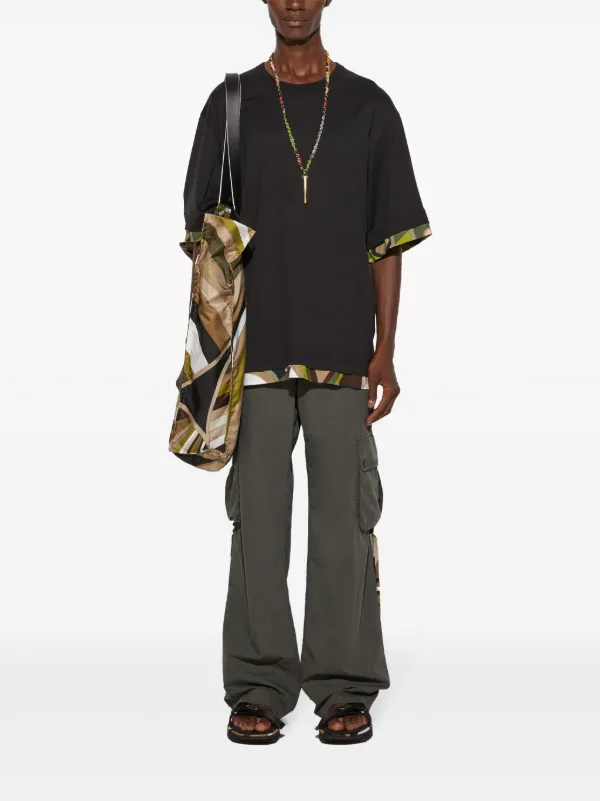 送料込/関税込■PUCCI■Iride ディテールコットンTシャツ PUCCI Iride プリント Tシャツ | ブラック | FARFETCH JP