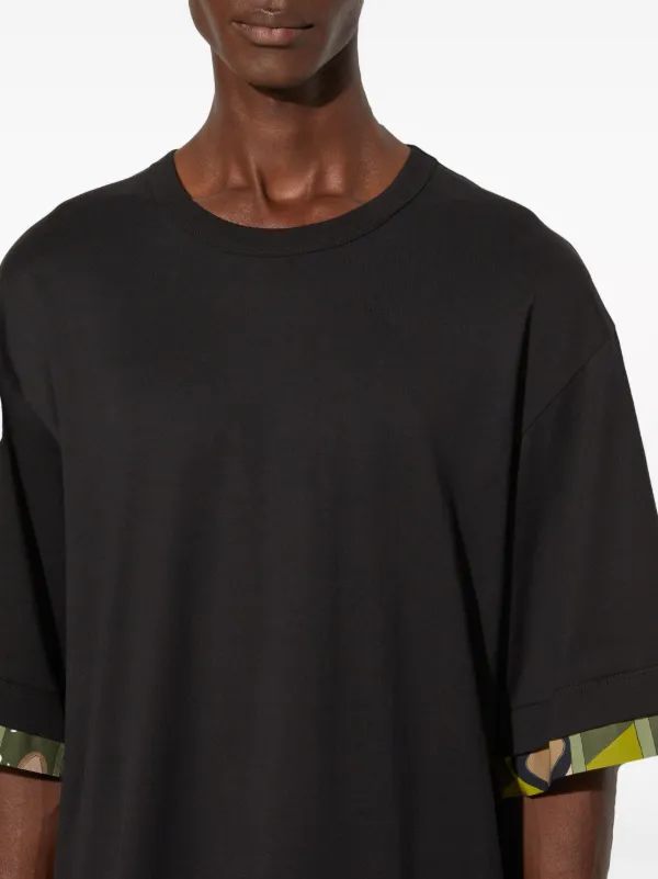 PUCCI Iride-print Cotton T-shirt | Black | FARFETCH GE
