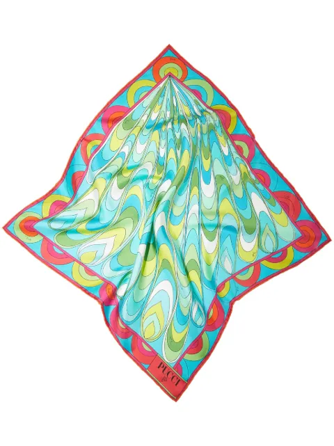 PUCCI Lenço de seda com estampa Onde