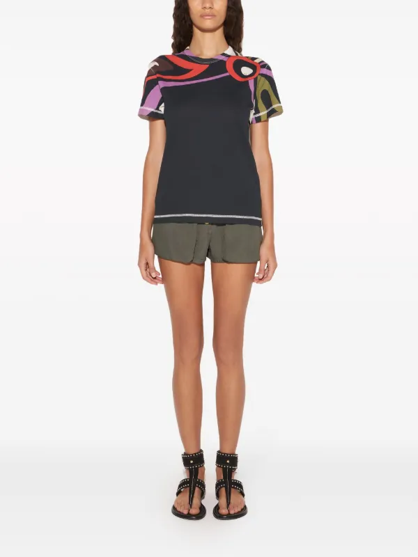 Tシャツ・カットソー PUCCI SS24 MARBLE PRINT T-SHIRT (4HJM11_4H796040) PUCCI Marmo-print T-shirt | Blue | FARFETCH