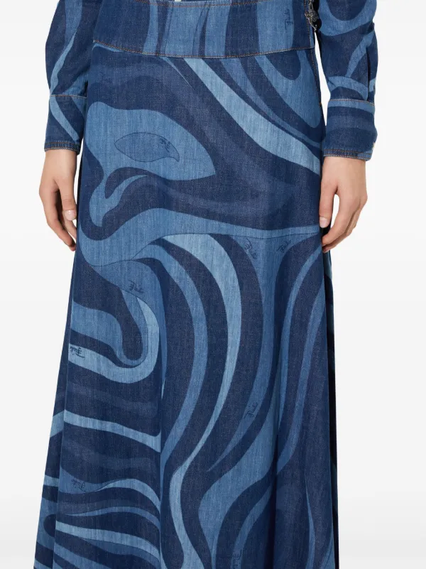 ワンピース COPERNI Women Mid Skirts COPR158F2014DE BLU BLUE Coperni appliqué-logo Denim Cargo Skirt | Blue | FARFETCH