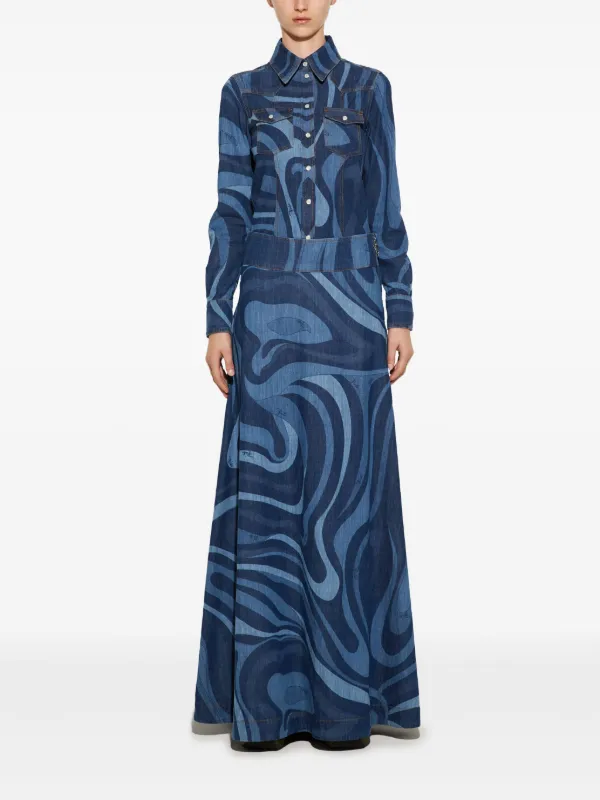ワンピース A FERRETTI Women Mid Skirts 1625 J0410 510 BLUE Mermaid Skirt - Blue | Levi's® XK