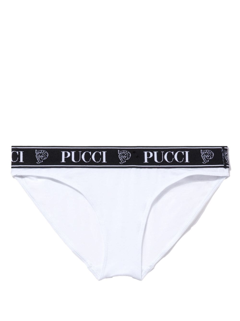 Shop Pucci Logo-print Cotton Briefs (set Of Three) In Black