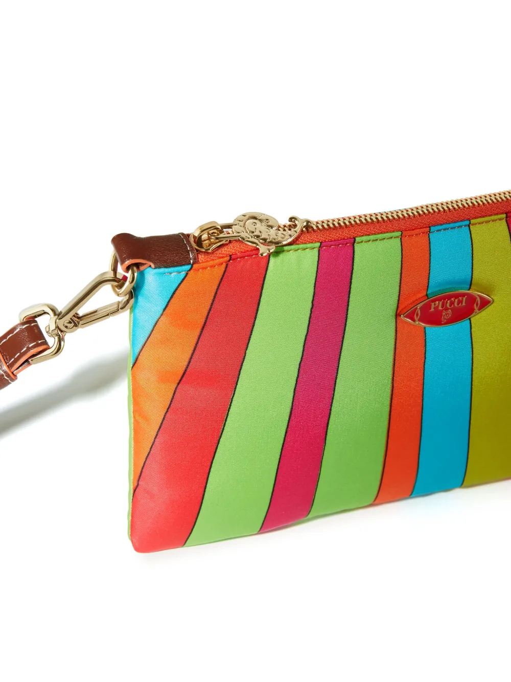 Shop Pucci Iride-print Clutch Bag In Green