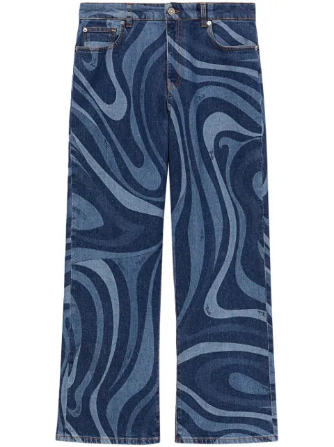 PUCCI Marmo-print straight-leg jeans