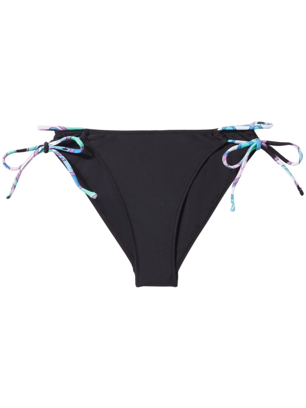 Pucci Iride-print Bikini Bottoms In Black