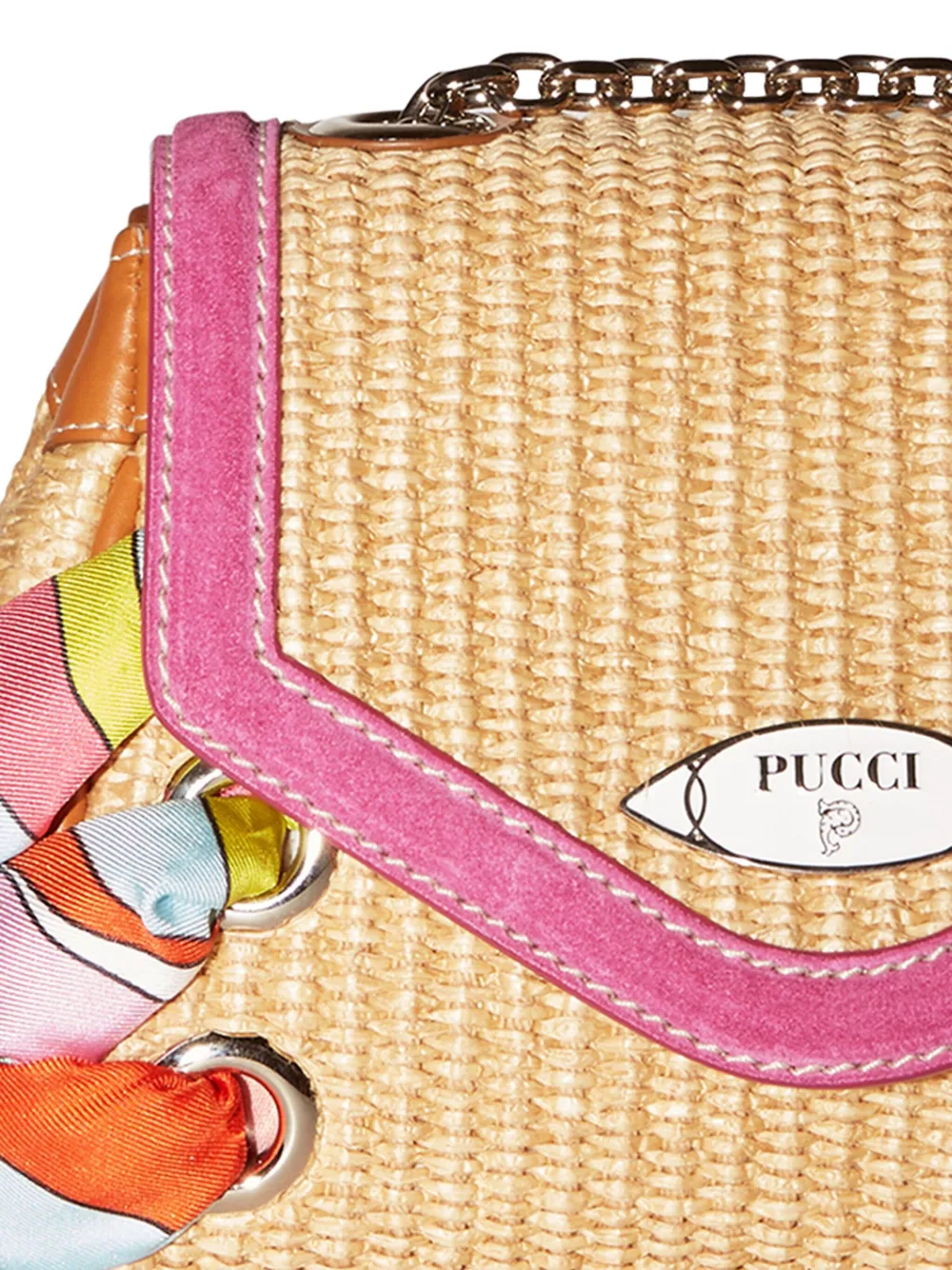 PUCCI Tressage tas met logoplakkaat Beige