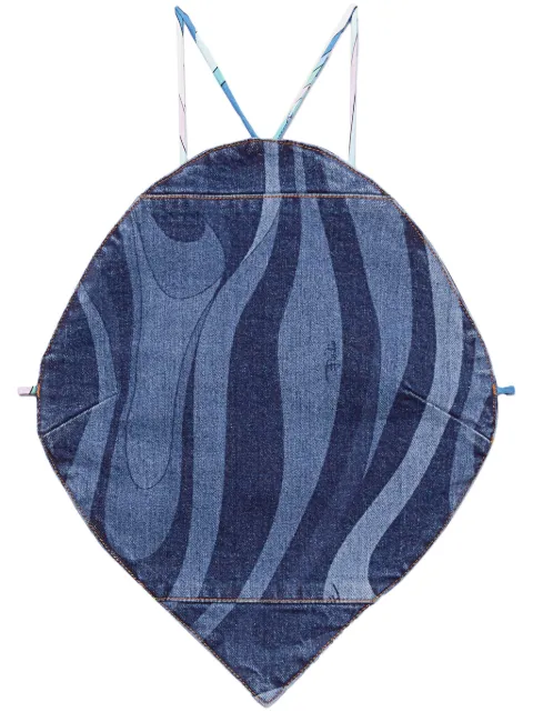 PUCCI Marmo-print denim top