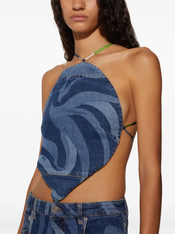 PUCCI Marmo デニムトップ | ブルー | FARFETCH JP