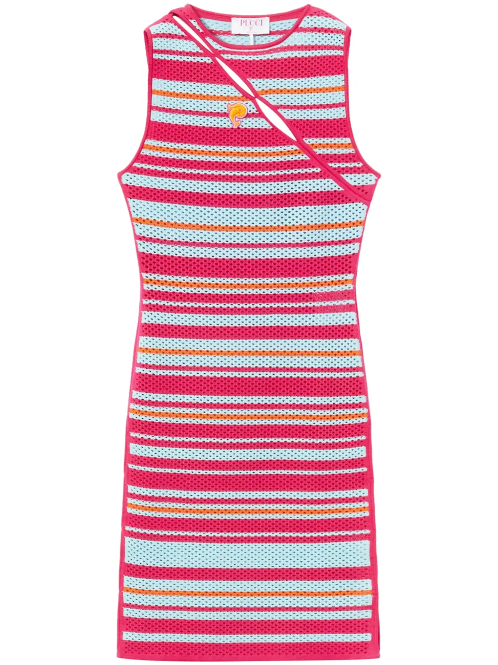 PUCCI striped cut-out mini dress | Pink | Image 1