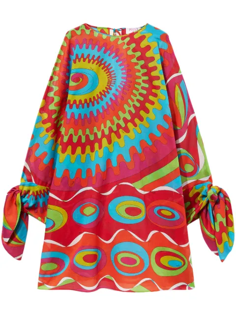 PUCCI Bersaglio-print kaftan minidress