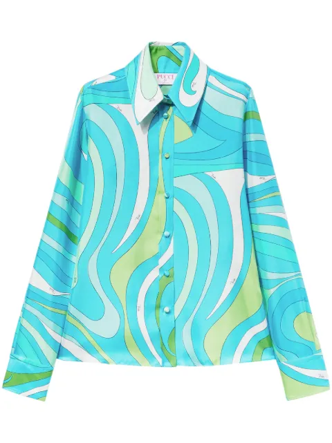PUCCI Marmo-print silk shirt