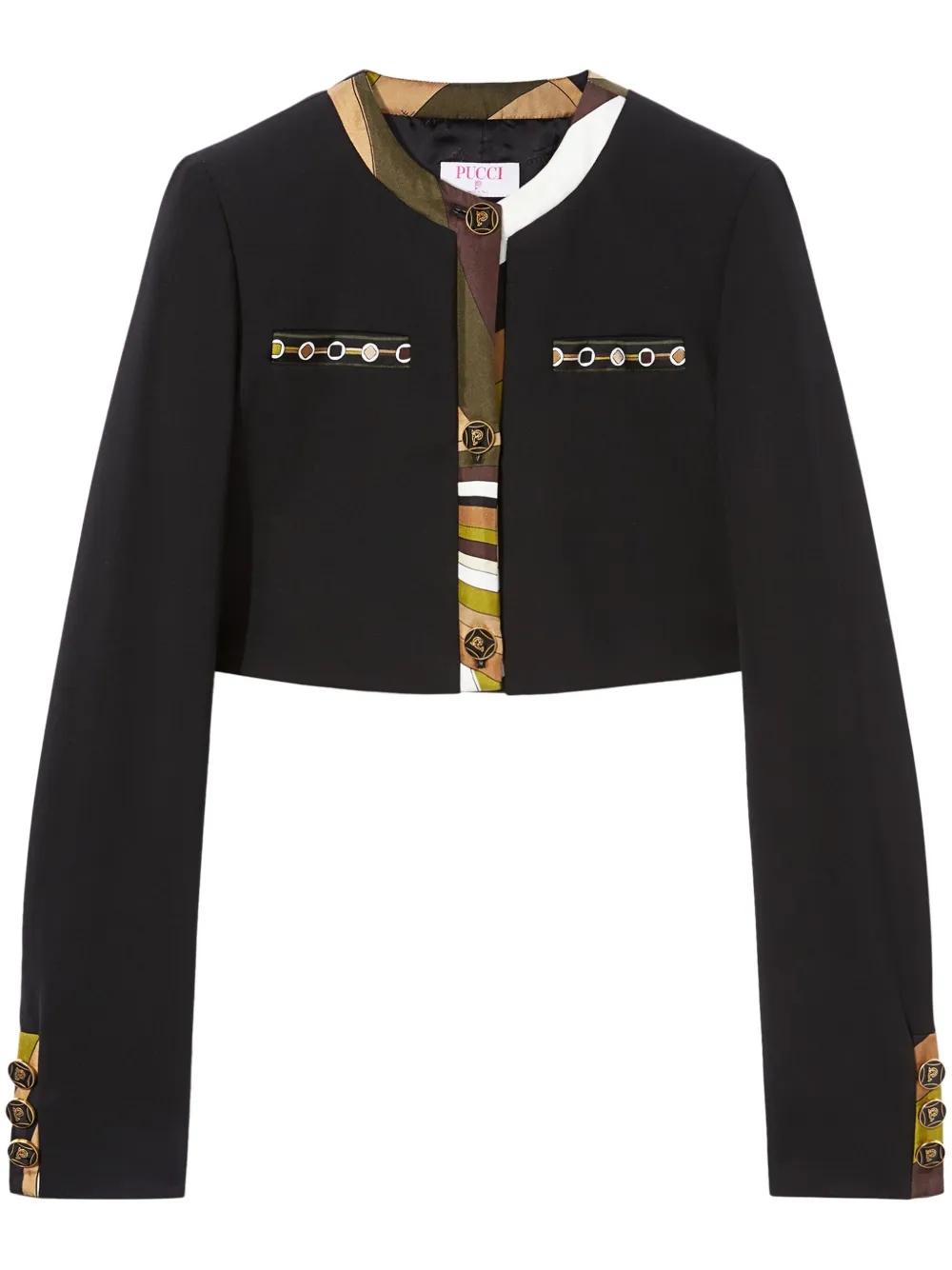 Pucci Vivara-print Jacket In Black