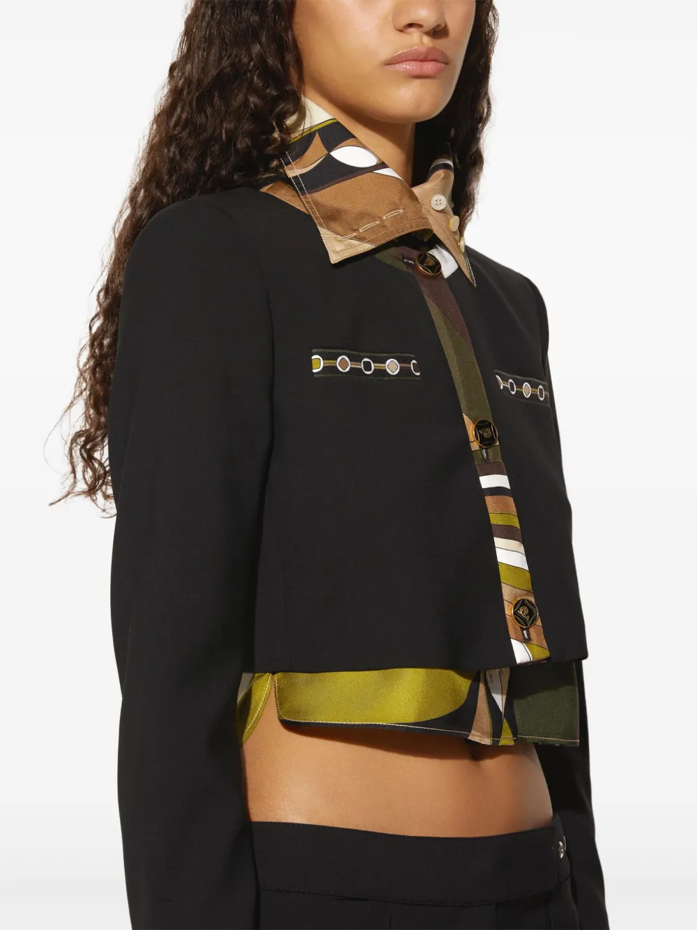 Pucci Vivara-print Jacket In Black
