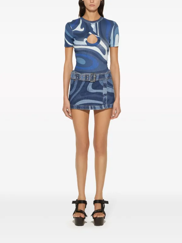 PUCCI Marmo-print T-shirt | Blue | FARFETCH