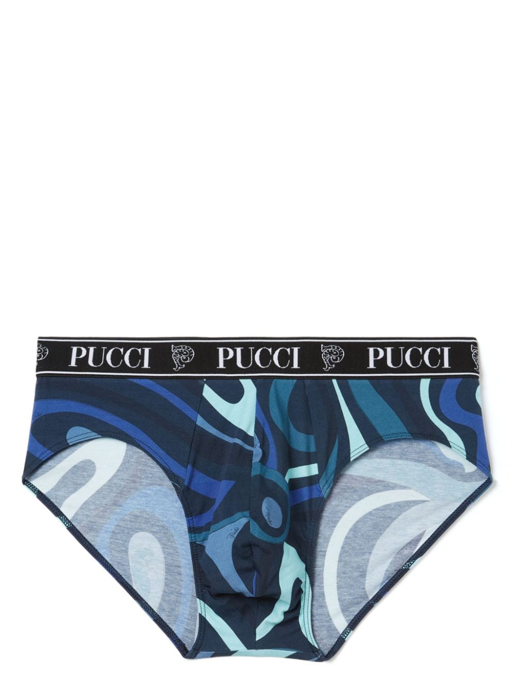 PUCCI Drie slips met logoband Wit