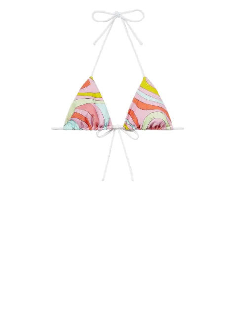 PUCCI Marmo-print triangle bikini top