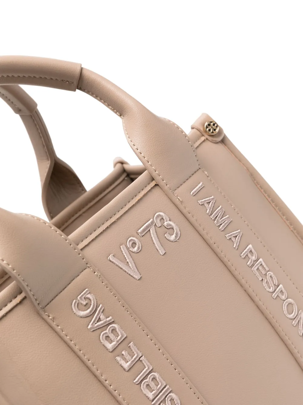 V73 LOGO-EMBROIDERED TOTE BAG