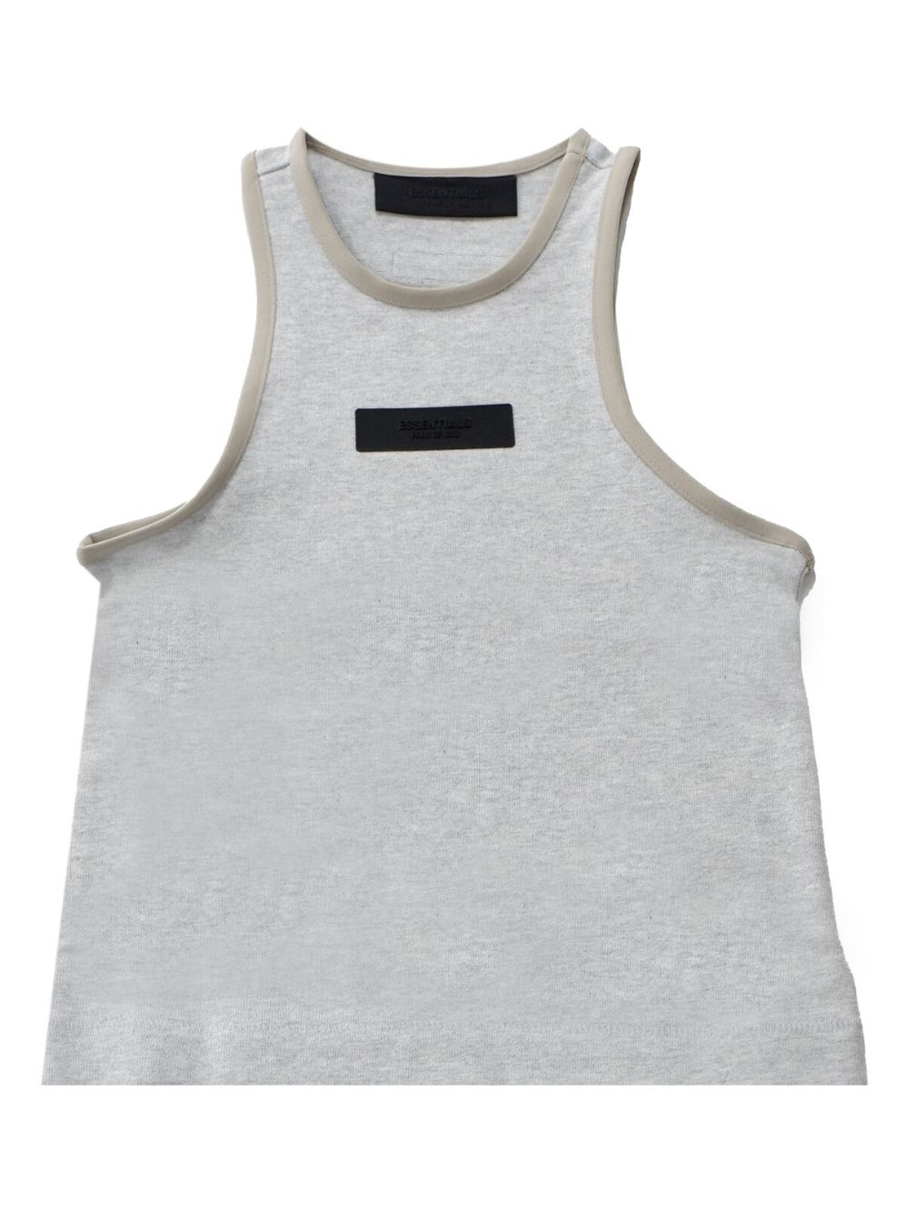 Essentials Kids' Logo-patch Cotton Tank Top In Gray