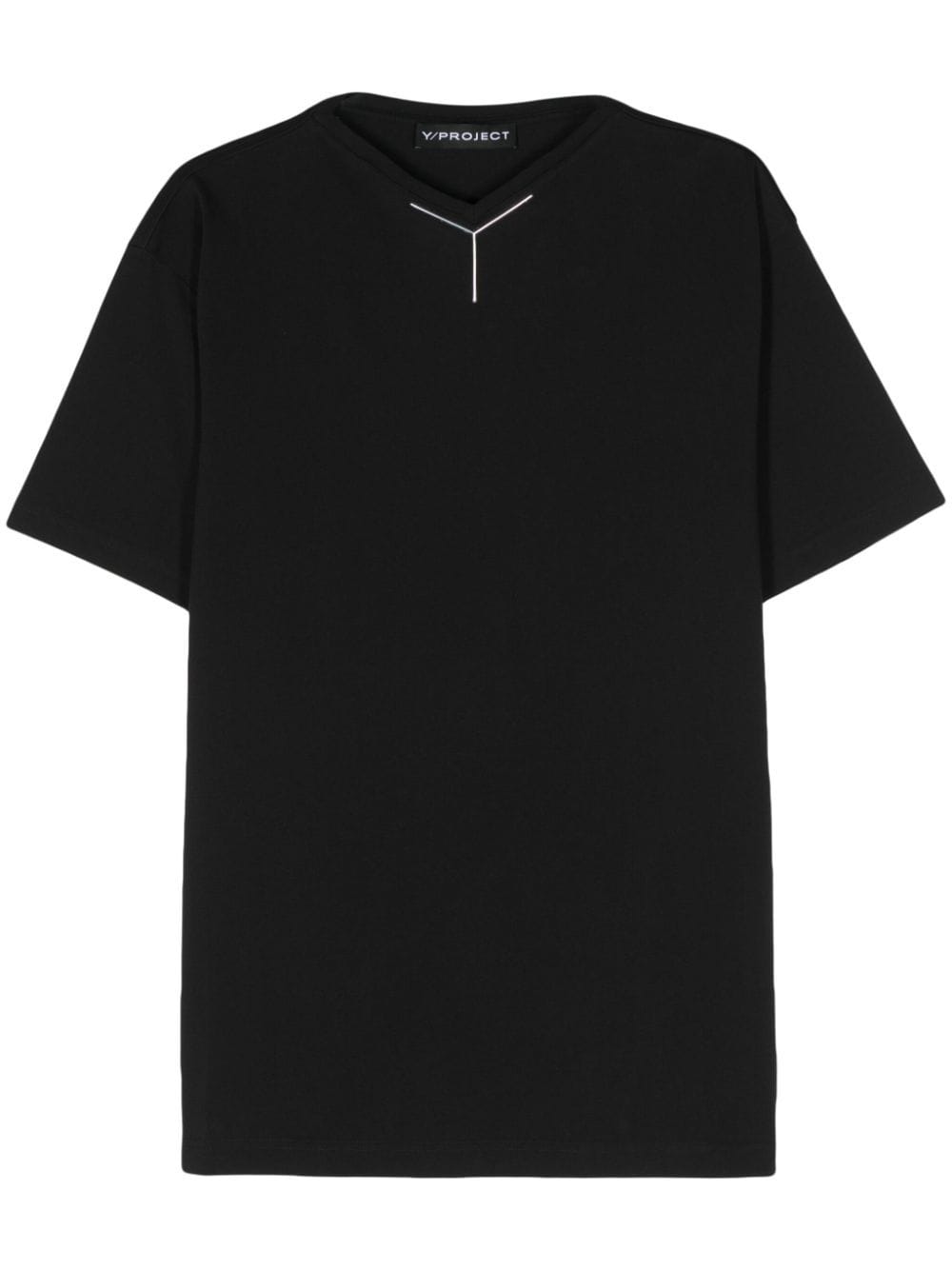 Shop Y/project Logo-appliqué Cotto T-shirt In Black
