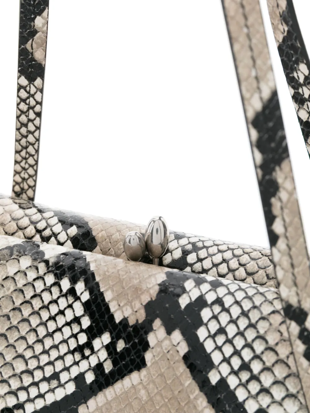 Shop Jil Sander Snakeskin-effect Tote Bag In Neutrals