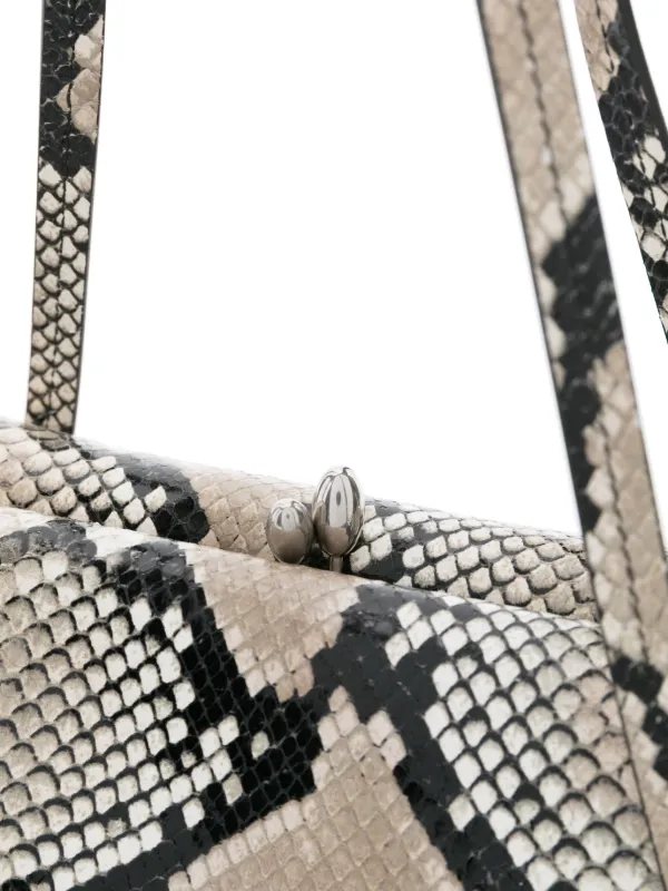 関税込【Jil Sander】クリースエフェクト トートバッグ Jil Sander snakeskin-effect Tote Bag | Neutrals | FARFETCH