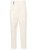 Peserico frayed-brim cropped trousers - Neutrals