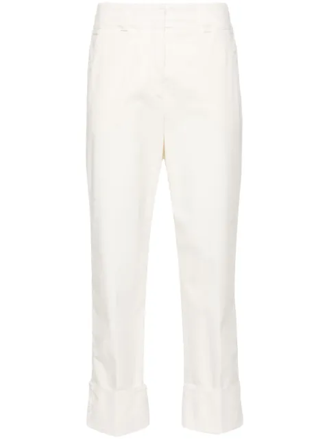 Peserico cuffed cropped trousers