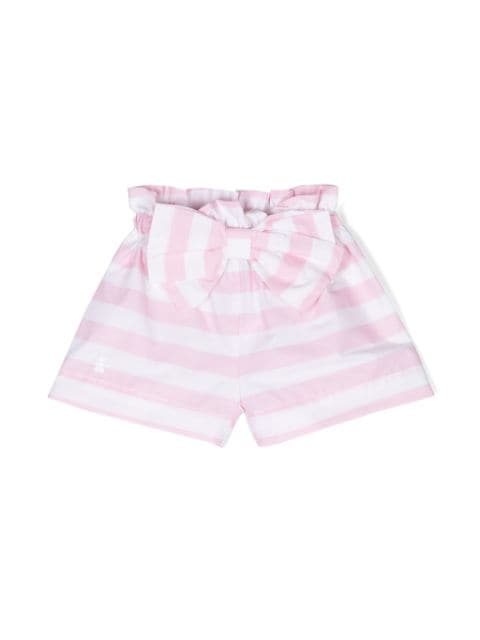 Le Bebé Enfant bow-detail cotton shorts