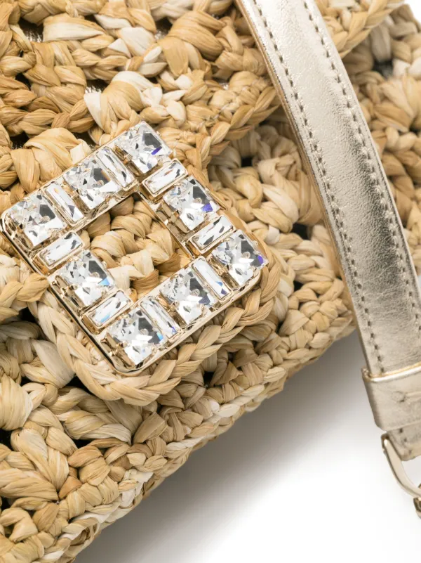 Roger Vivier Jeu De Fille Strass Mini Bag | Gold | FARFETCH