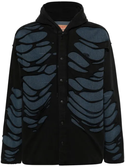 Diesel D-Dewny-Hood-S distressed shirt
