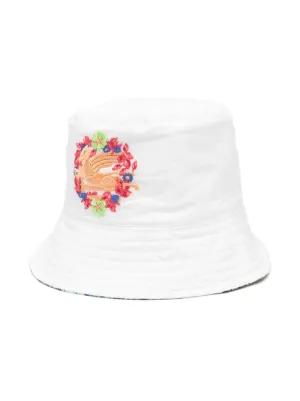 ETRO KIDS リバーシブル バケットハット | ブルー | FARFETCH JP