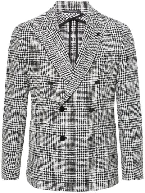 Tagliatore double-breasted checked blazer Men