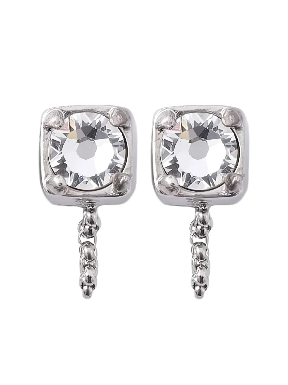 Jil Sander Chain-detail Earrings In Metallic