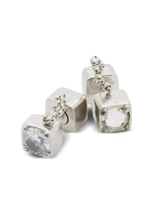 JIL SANDER クリスタル シルバー ピアス ジルサンダー ピアス シルバー