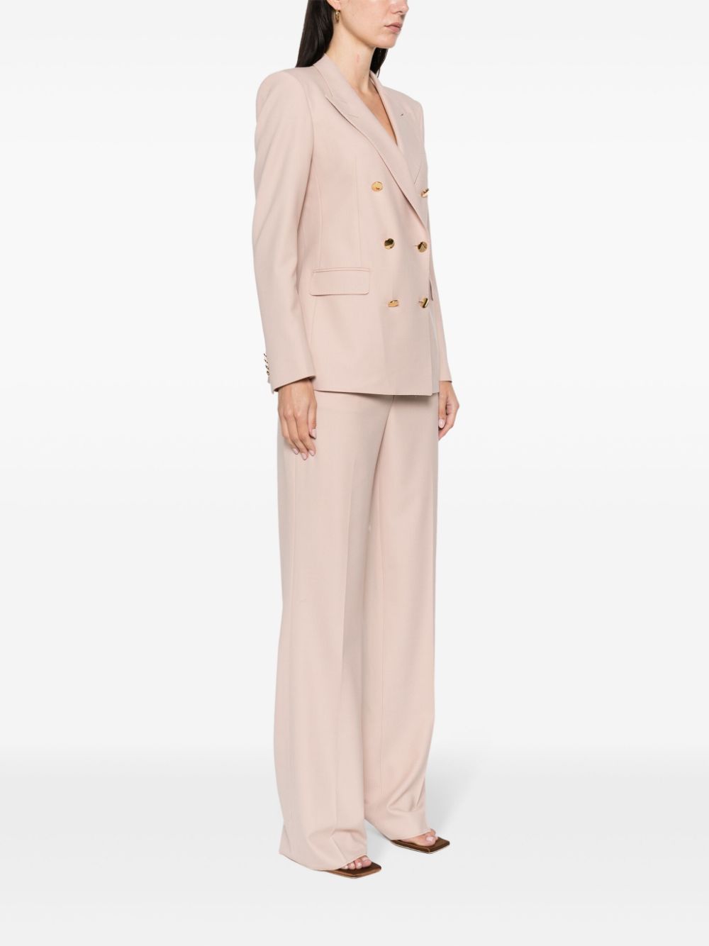 Shop Tagliatore Double-breasted Suit In Pink